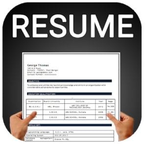 Resume builder Free CV maker templates formats app logo