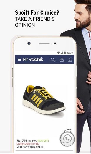 mr voonik online shopping shoes