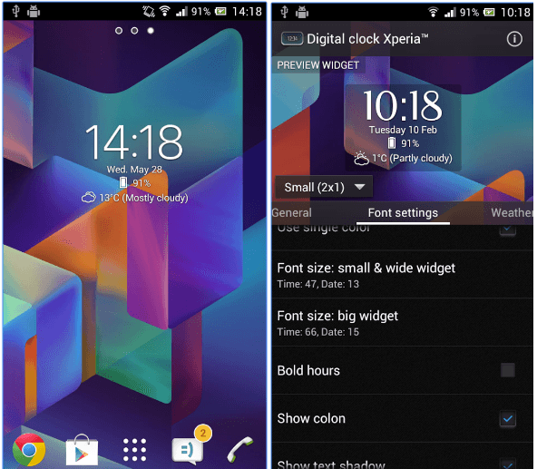 Digital Clock Widget Xperia app