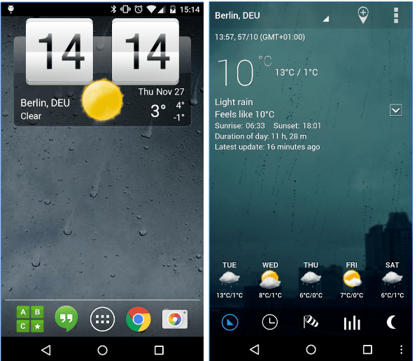 Sense Flip Clock & Weather app