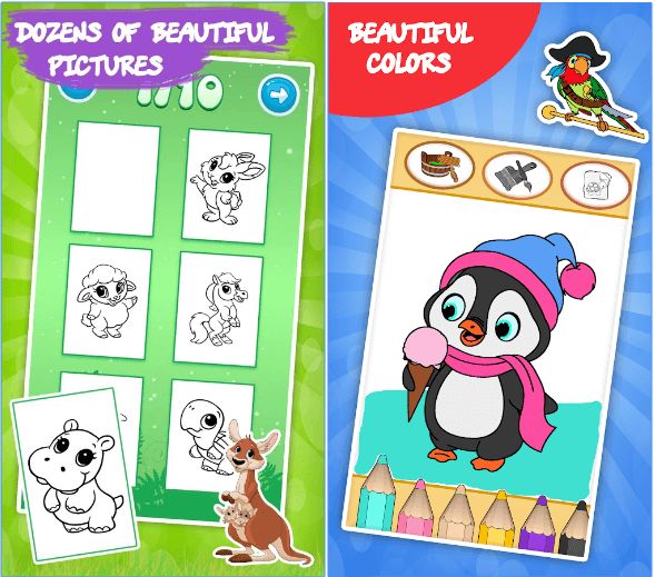 Coloring games for kids animal app