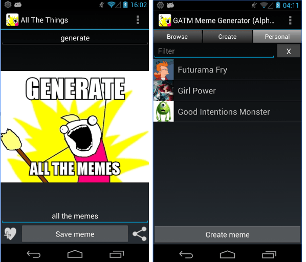 GATM Meme Generator app