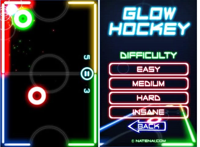 Glow Hockey app