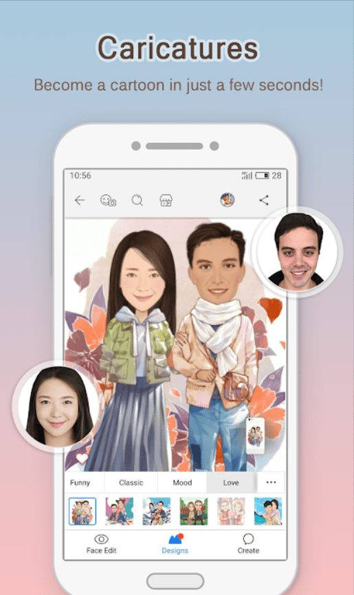 MomentCam Cartoons & Stickers app