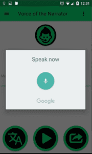Narrator's Voice app