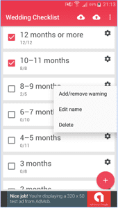 wedding checklist app