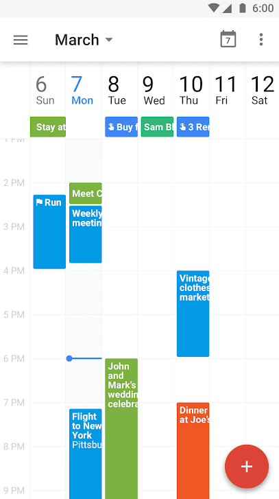 Google Calendar app