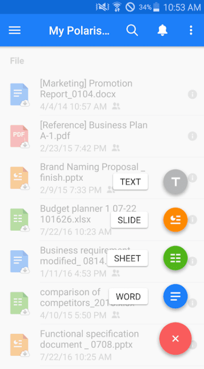 Polaris Office app