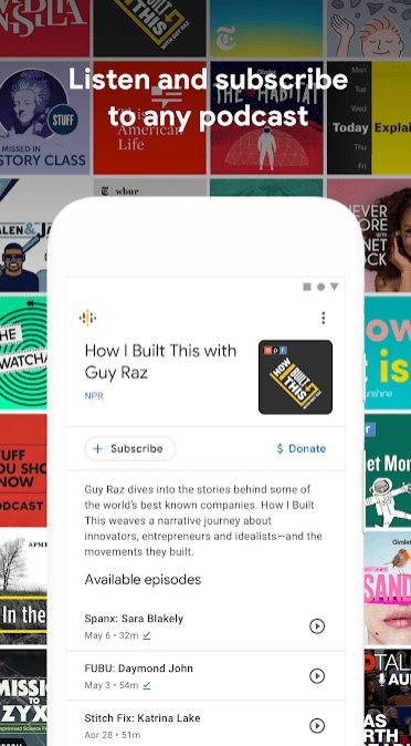 Google Podcasts app