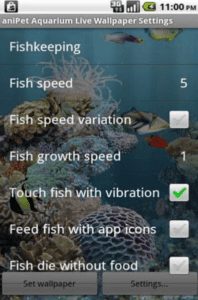 aniPet Aquarium LiveWallpaper app review