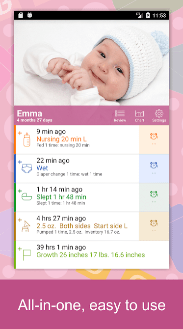 Baby Tracker - Feed, Nappy Log app