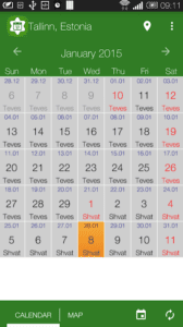 Jewish calendar - Simple Luach