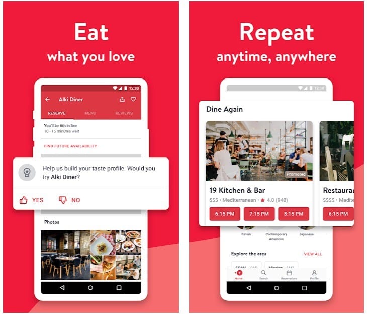 OpenTable app