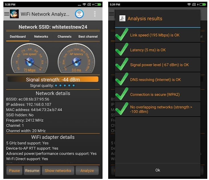 WiFi Analyzer app