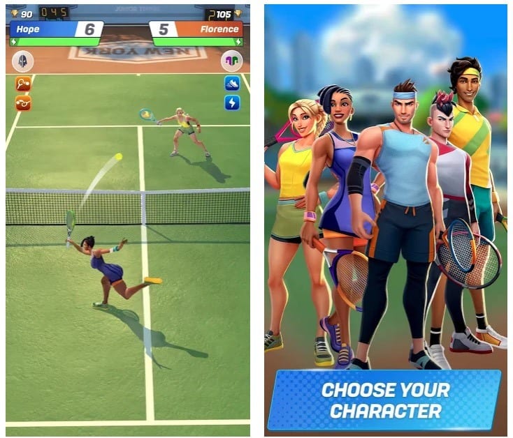 Tennis Clash app