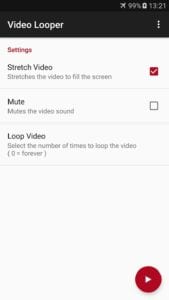 Video Looper screen 1