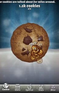 Cookie Clicker screen 1