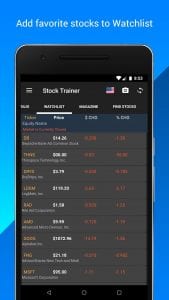 Stock Trainer screen 2