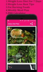 Detox diet plan screen 1