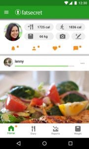 FatSecret screen 1