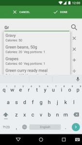 Simple Diet Diary screen 2