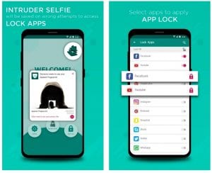 App lock Lock apps and capture Intruder Selfie
