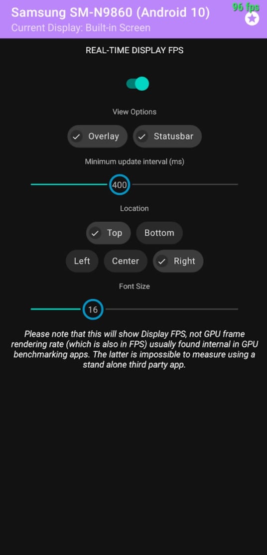 Display FPS - Real-time FPS Meter app