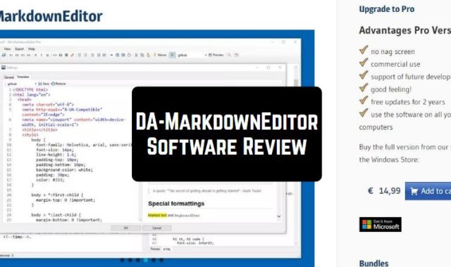 DA-MarkdownEditor Software Review