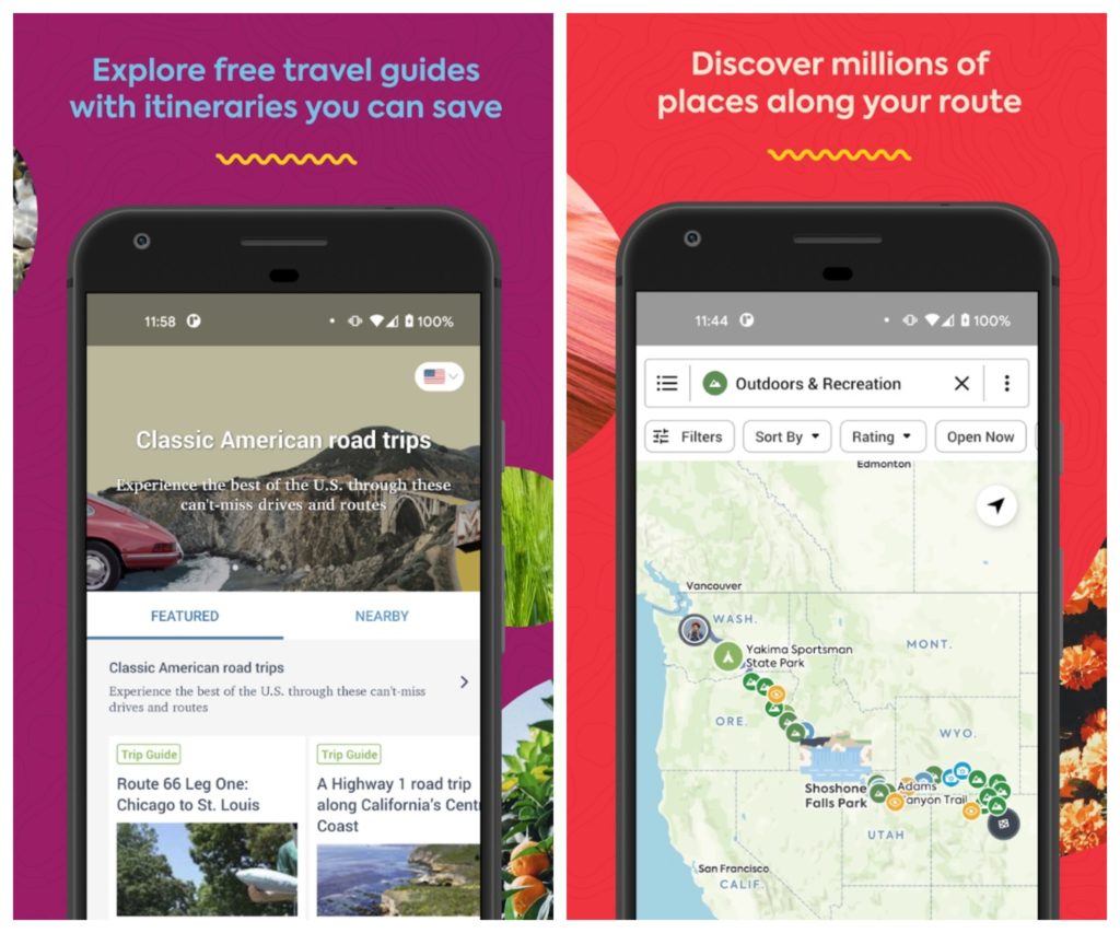 Roadtrippers app