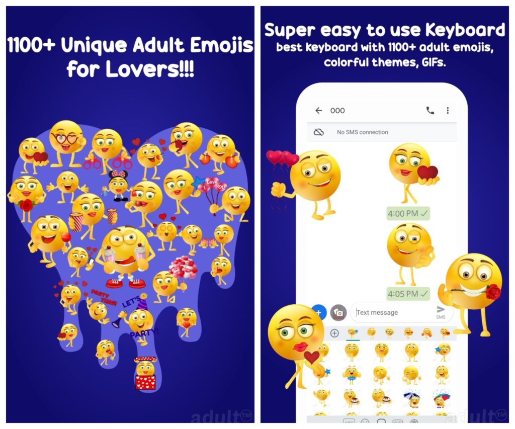 Adult Emoji Sticker Keyboard for Lovers