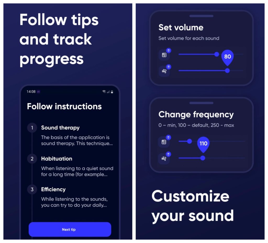 Tinnitus alleviator app