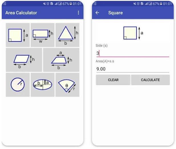 Area Calculator surface area f1