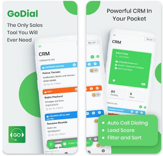 GoDial Personal CRM AutoDialer1