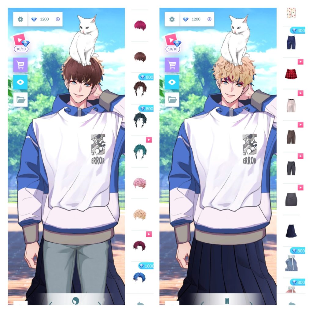 Sky Blue: Boyfriend Dress Up1